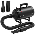 PawHut 2200W Dog Hair Dryer with Adjustable Temperature & Velocity, 3 Nozzles, Black