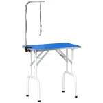PawHut Foldable Dog Grooming Table with Adjustable Arm 81x48.5x80cm Pink