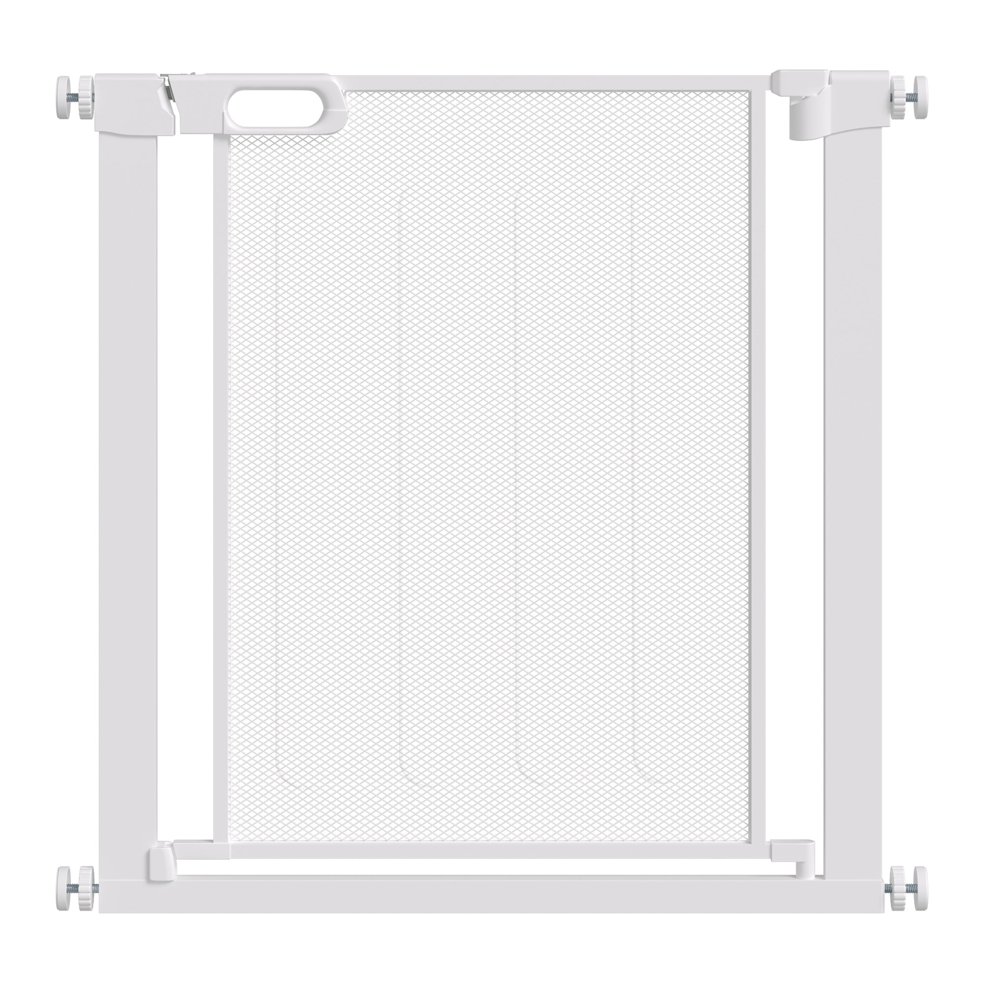 PawHut Auto Close Dog Safety Gate for Hallways Staircases 75-82cm White