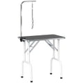 PawHut Foldable Dog Grooming Table with Adjustable Arm 81x48.5x80cm Pink