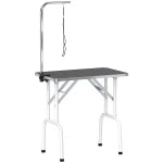 PawHut Foldable Dog Grooming Table with Adjustable Arm 81x48.5x80cm Blue