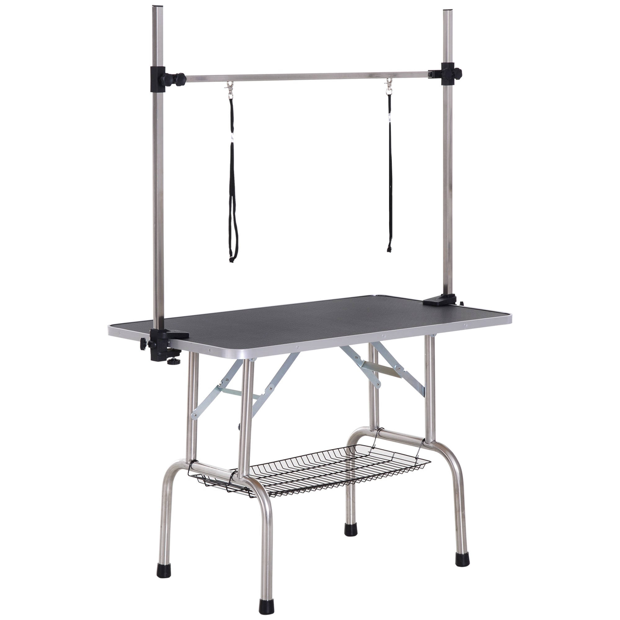 PawHut Dog Grooming Table Adjustable Height 107x60x170cm Black