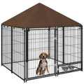 PawHut Outdoor Dog Kennel Play Pen with Canopy 211x141x151cm