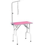 PawHut Foldable Dog Grooming Table with Adjustable Arm 81x48.5x80cm Blue