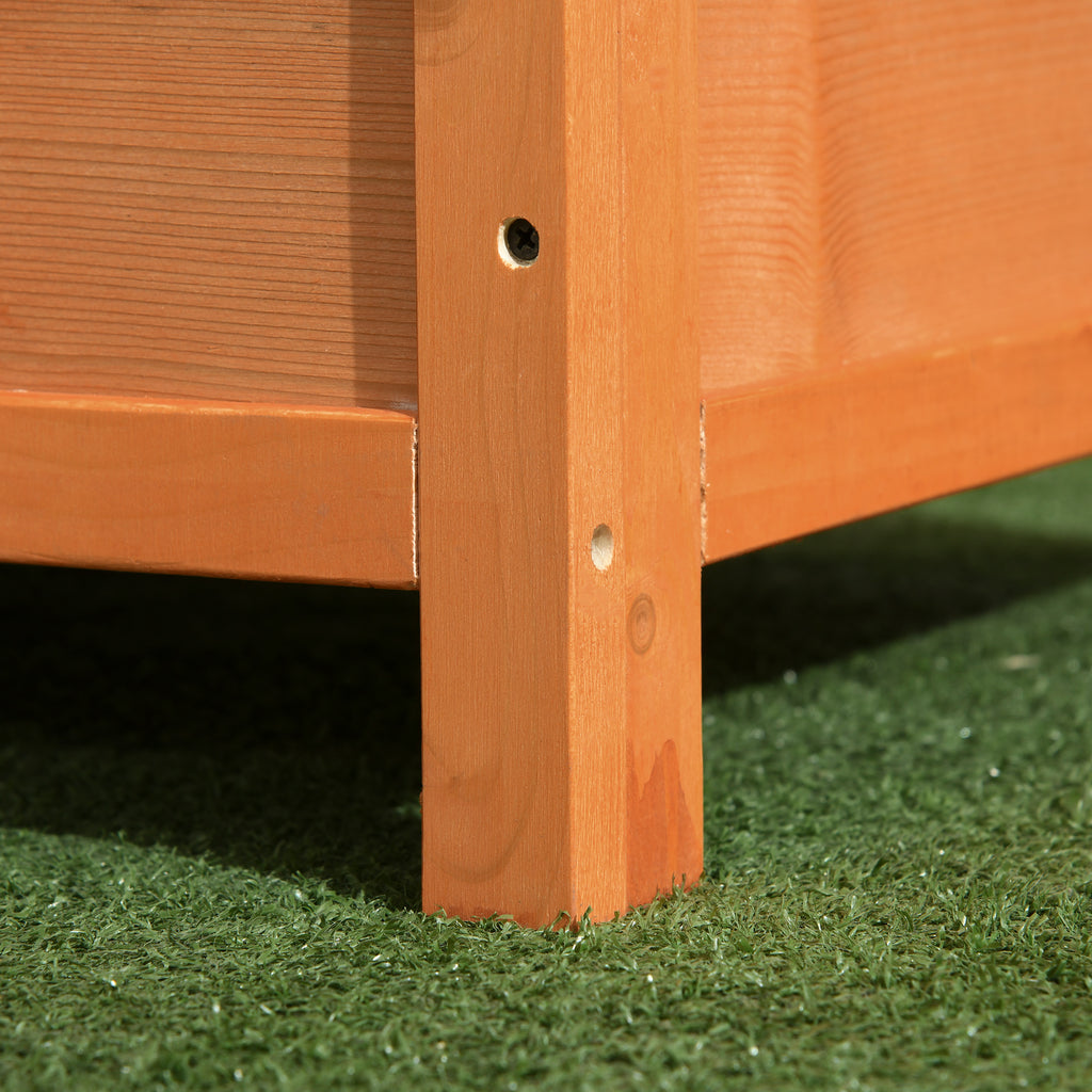 PawHut Wooden Dog House Water-resistant Elevated Pet House 82x58x58cm