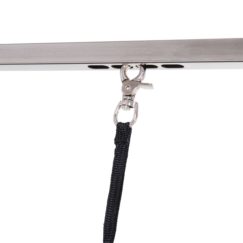 PawHut Foldable Dog Grooming Table with Adjustable Arm 107x60x170cm Blue