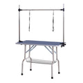 PawHut Foldable Dog Grooming Table with Adjustable Arm 107x60x170cm Blue