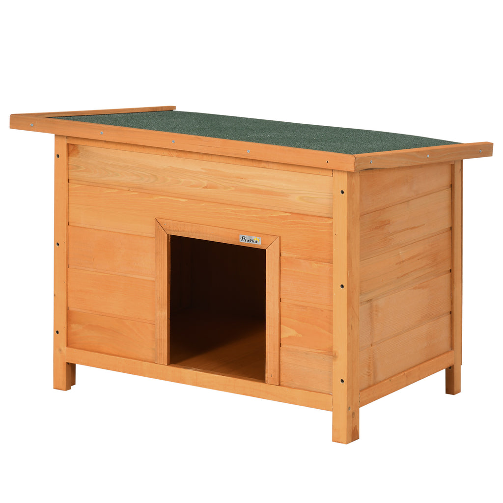 PawHut Wooden Dog House Water-resistant Elevated Pet House 82x58x58cm