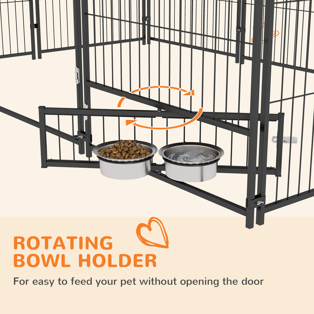 PawHut Outdoor Dog Kennel Play Pen with Canopy 211x141x151cm
