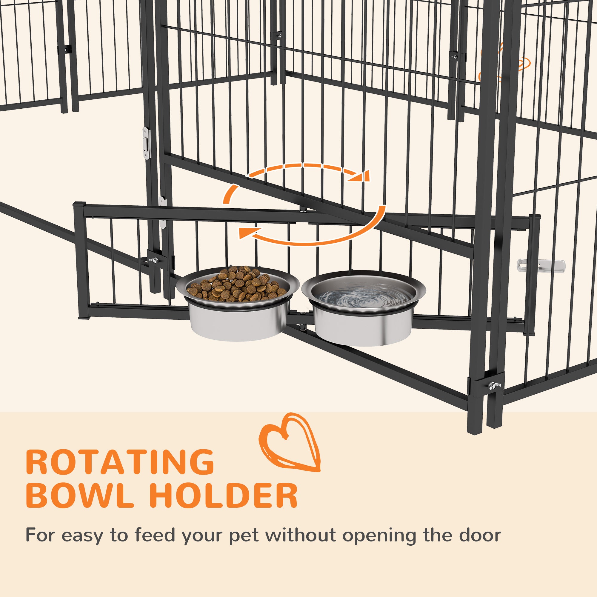 PawHut Outdoor Dog Kennel Play Pen with Canopy 211x141x151cm