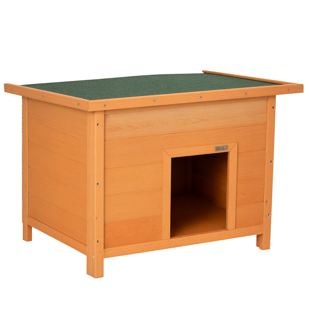 PawHut Wooden Dog House Water-resistant Elevated Pet House 82x58x58cm
