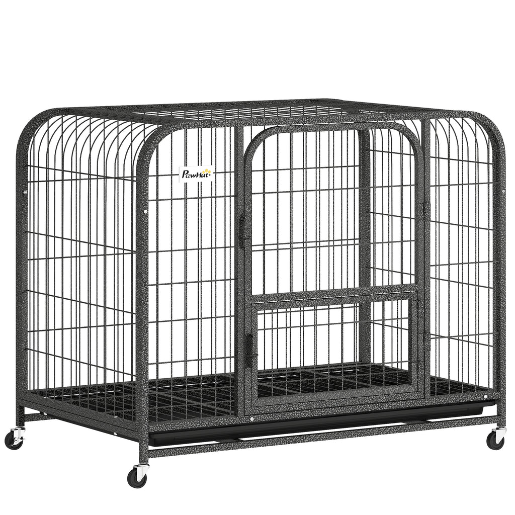 PawHut Heavy Duty Dog Crate 93x58x76cm Black