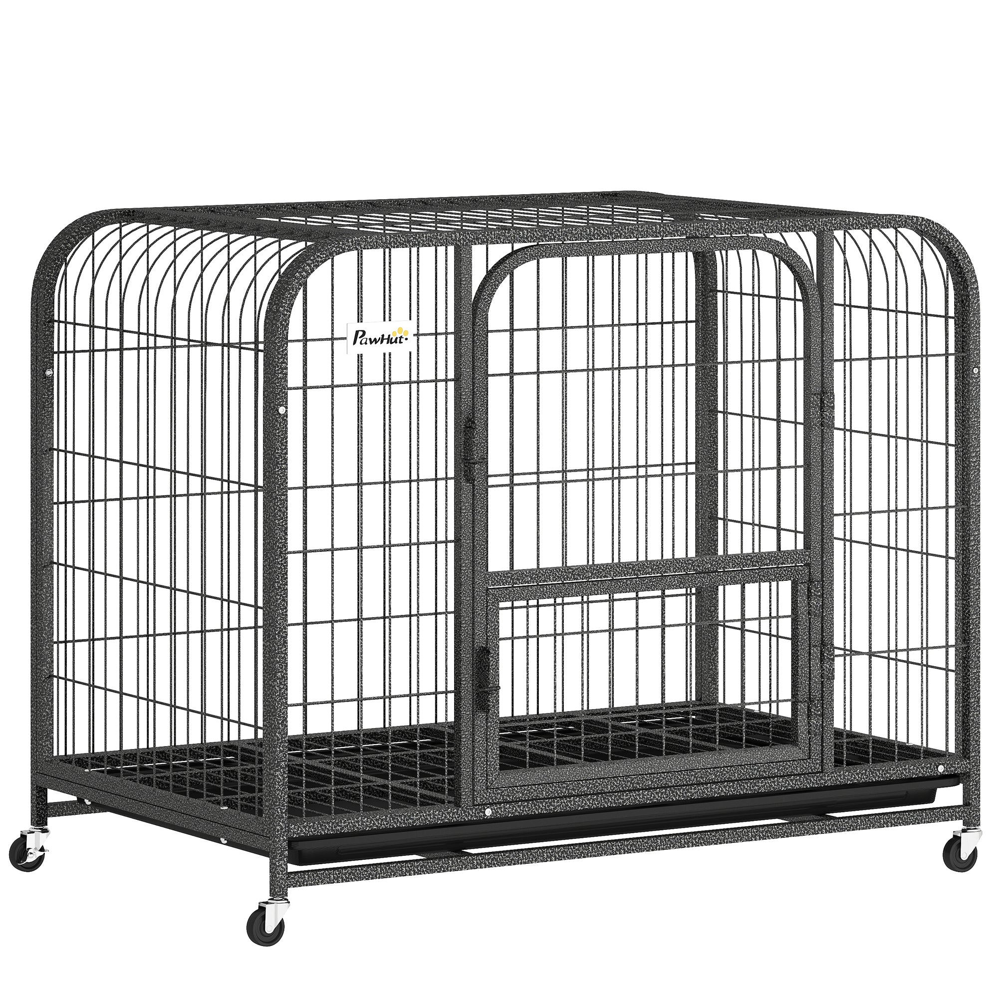 PawHut Heavy Duty Dog Crate 93x58x76cm Black