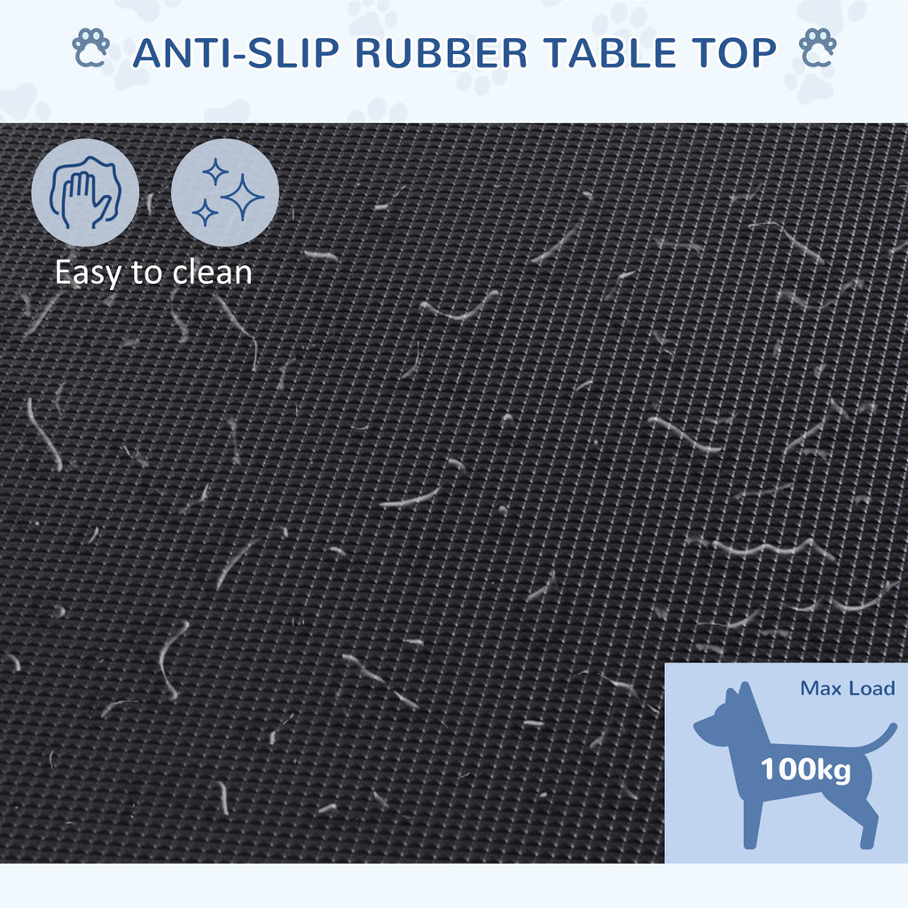 PawHut Dog Grooming Table Adjustable Height 107x60x170cm Black