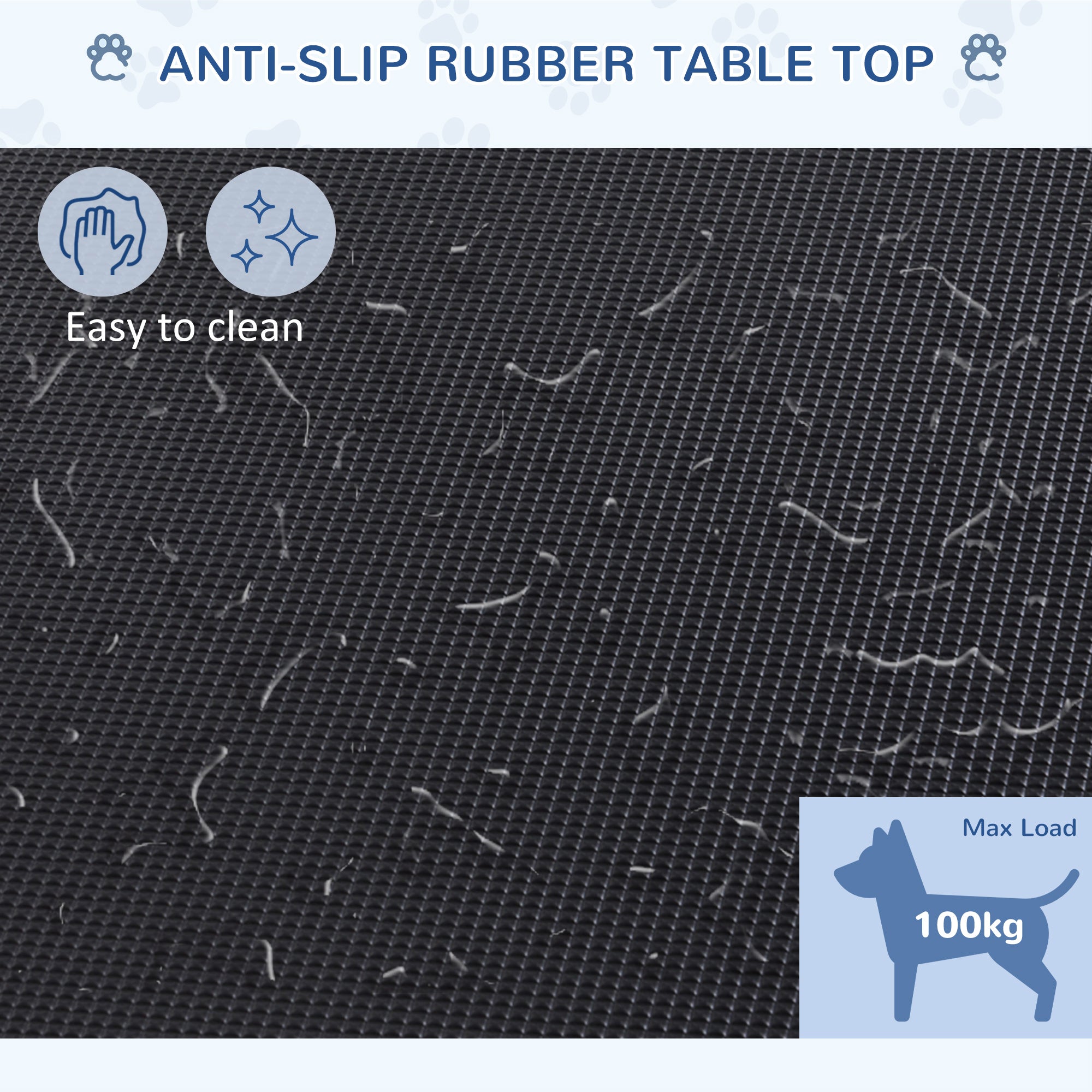 PawHut Dog Grooming Table Adjustable Height 107x60x170cm Black